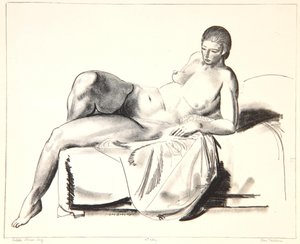 Aktstudie, Klassisch auf einer Couch, 1923-24